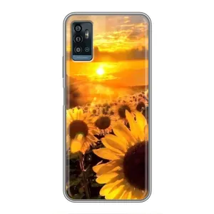 Чохол з Квітами для ZTE Blade A71 (поле соняшників)