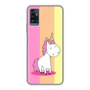 Чехол Unicorn на ZTE Blade A71 (Радужный Единорог)