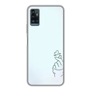 Чохол (Знак сердечка) для ZTE Blade A71 (Сердечко на блакитному)