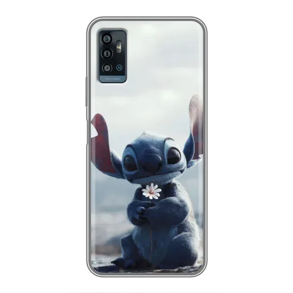 Чехол с рисунком «Стич с цветочком» для ZTE Blade A71 Чехол с рисунком «Стич с цветочком» для ZTE Blade A71