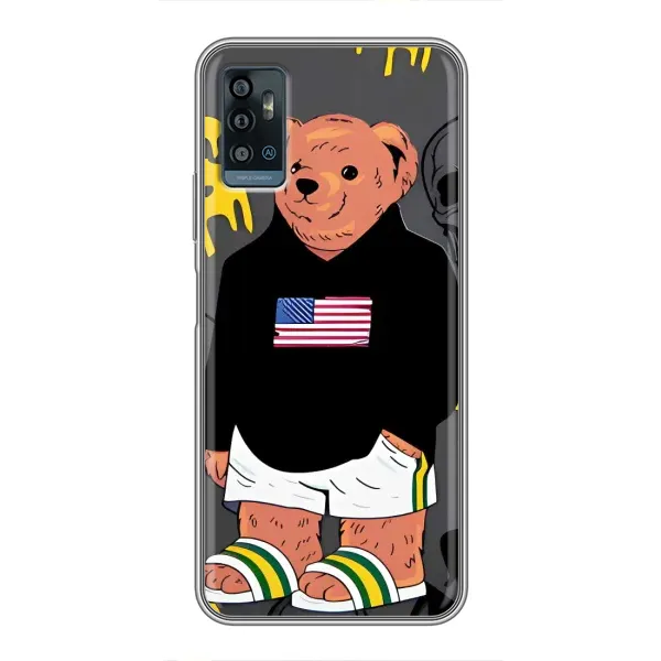 Чехол с рисунком «Teddy USA» для ZTE Blade A71 Чехол с рисунком «Teddy USA» для ZTE Blade A71
