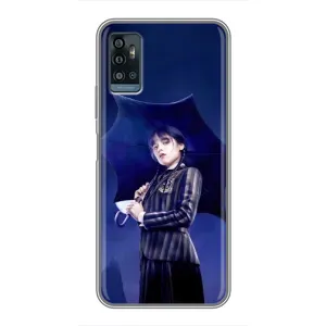 Чохол з картинкою Венсдей на ZTE Blade A71 (Венсдей з парасолькою)
