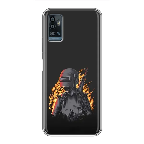 Чехол с рисунком «В огне» для ZTE Blade A71 Чехол с рисунком «В огне» для ZTE Blade A71