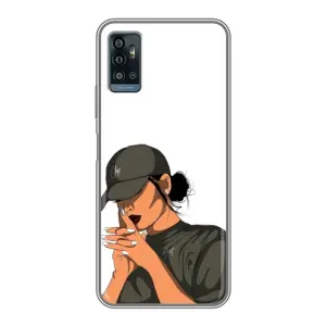 Силіконовый Чохол на ZTE Blade A71 з картинкой Модных девушек (У зеленому)