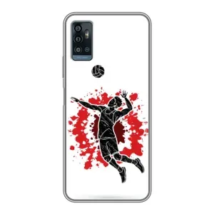 Чохли з прінтом Спортивна тематика для ZTE Blade A71 (Волейболіст)