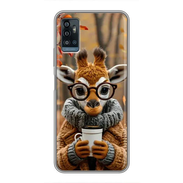 Чехол с рисунком «Жираф с кофе» для ZTE Blade A71 Чехол с рисунком «Жираф с кофе» для ZTE Blade A71