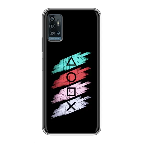 Чехол с рисунком «Значки Sony» для ZTE Blade A71 Чехол с рисунком «Значки Sony» для ZTE Blade A71