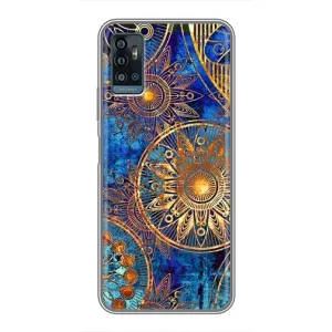 Чохли з сенсом на ZTE Blade A71 (Золоті узори)