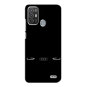 Силиконовый бампер с картинкой машины на ZTE Blade A72 (Силует Audi)