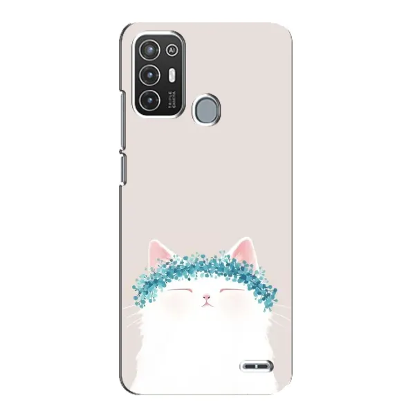 Чехол с рисунком «Белый котик» для ZTE Blade A72 Чехол с рисунком «Белый котик» для ZTE Blade A72