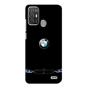 Силиконовый бампер с картинкой машины на ZTE Blade A72 (Черный BMW)