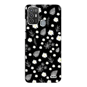 Чехлы с тематикой "ЦВЕТЫ" на ZTE Blade A72 (цветение на чорном)