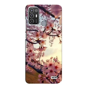 Чехол с принтом САКУРЫ на ZTE Blade A72 (Цветущая сакура)