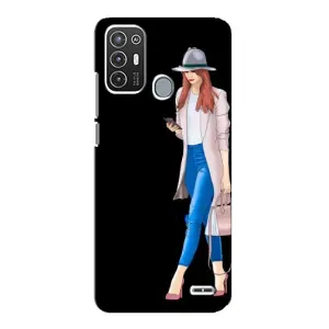 Чохол з картинкою Модні Дівчата ZTE Blade A72 (Дівчина з телефоном)