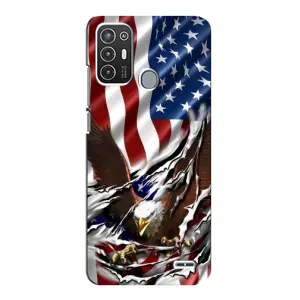 Чехол Флаг USA для ZTE Blade A72 (Флаг USA)