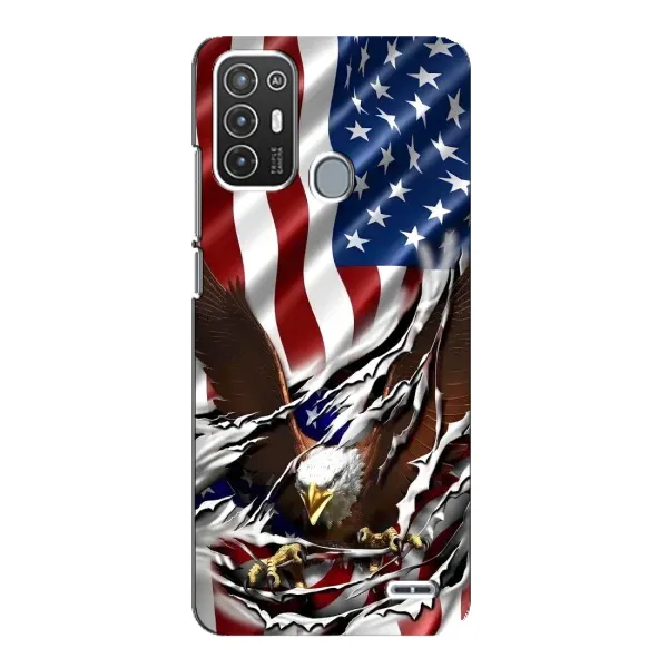 Чехол с рисунком «Флаг USA» для ZTE Blade A72 Чехол с рисунком «Флаг USA» для ZTE Blade A72