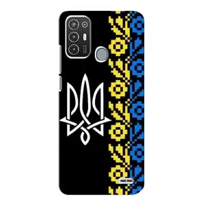 Силиконовый Чехол на ZTE Blade A72 (Герб и вышыванка)