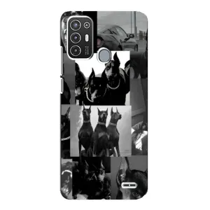 Чехол ДОБЕРМАН для ZTE Blade A72 (Коллаж Доберман)