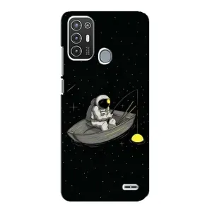 Силіконовый Чохол з принтом "Космонавти" на ZTE Blade A72 (Космонавт на рибалці)