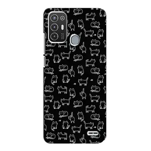 Чохол на тематику: Коти для ZTE Blade A72 (Котики на чорному)