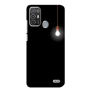 Чохол з картинками на чорному фоні для ZTE Blade A72 (Лампочка)