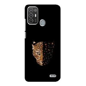Чохол з леопардовим принтом на ZTE Blade A72 (Леопард на чорному)