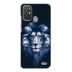 Чохол з картинкою на ZTE Blade A72 (Лев – синій)