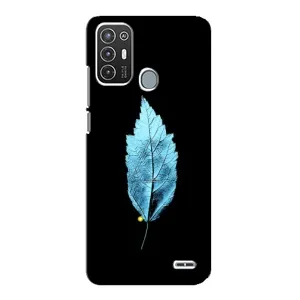 Чохол з картинками на чорному фоні для ZTE Blade A72 (Листя)