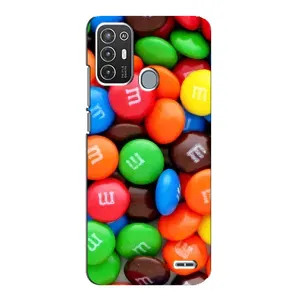 Чехол с изображением вкусной еды для ZTE Blade A72 (Разноцветные M&M'S)