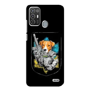 Чехол с принтом для ZTE Blade A72 (Патрон Воин)
