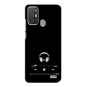 Чохол з картинками на чорному фоні для ZTE Blade A72 (Плеєр)