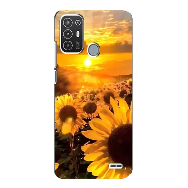 Чехол с рисунком «поле подсолнухов» для ZTE Blade A72