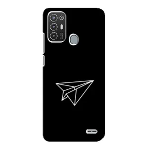 Чохол з картинками на чорному фоні для ZTE Blade A72 (Літак)