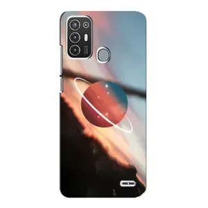 Чехол (ТПУ) с планетами на ZTE Blade A72 (Сатурн)