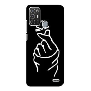 Чохол (Знак сердечка) для ZTE Blade A72 (Сердечко на чорному)