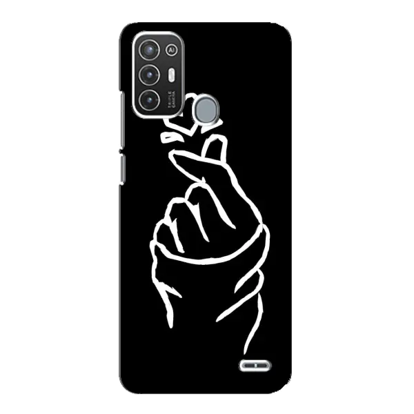 Чехол с рисунком «Сердце на черном» для ZTE Blade A72 Чехол с рисунком «Сердце на черном» для ZTE Blade A72