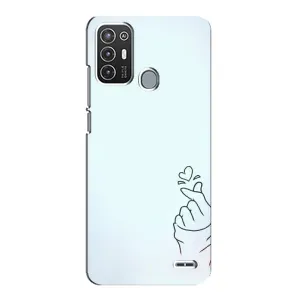Чохол (Знак сердечка) для ZTE Blade A72 (Сердечко на блакитному)