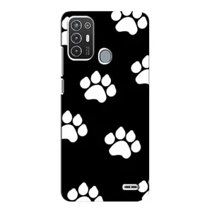Бампер для ZTE Blade A72 с картинкой "Песики" (Следы собак)