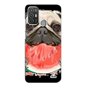 Чехол (ТПУ) Милые собачки для ZTE Blade A72 (Смешной Мопс)