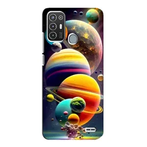 Чехол (ТПУ) с планетами на ZTE Blade A72 (Солнечна система)