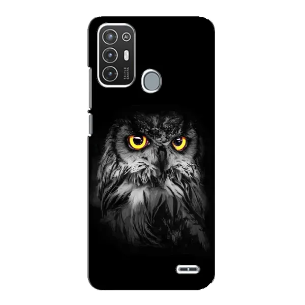 Чехол с рисунком «Сова на чёрном» для ZTE Blade A72 Чехол с рисунком «Сова на чёрном» для ZTE Blade A72