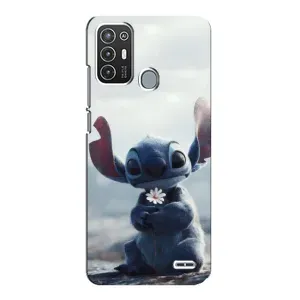 Чохол з малюнком Стіч для ZTE Blade A72 (Стіч з квіткою)