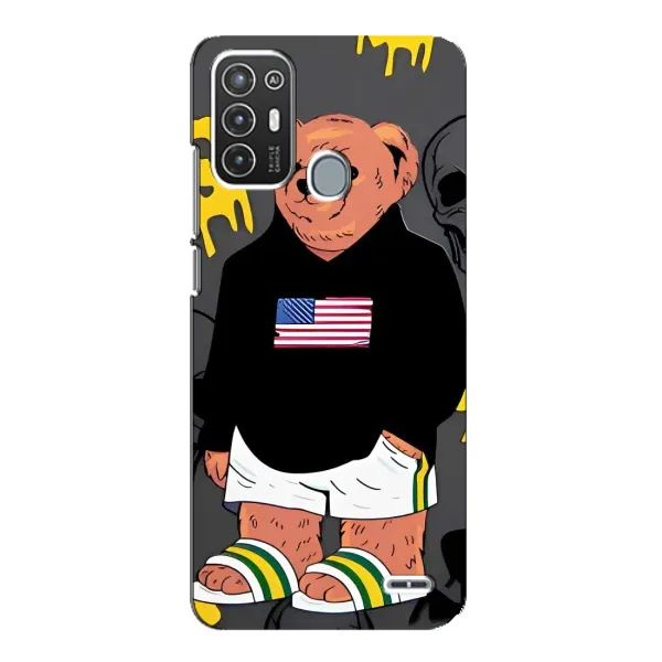 Чехол с рисунком «Teddy USA» для ZTE Blade A72 Чехол с рисунком «Teddy USA» для ZTE Blade A72