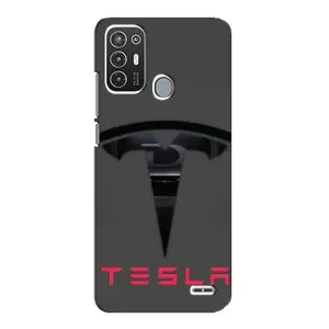 Силиконовый бампер с картинкой машины на ZTE Blade A72 (Logo TESLA)
