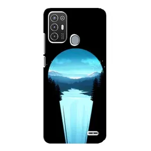 Літній Чохол на ZTE Blade A72 (Синій Водоспад)