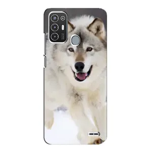 Чехол с Волком на ZTE Blade A72 (Волк на снегу)