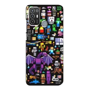 Чохол майнкрафт для ZTE Blade A72 (Усі персонажі)