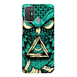 Чохли з принтом СОВИ для ZTE Blade A72 (Зелена сова)