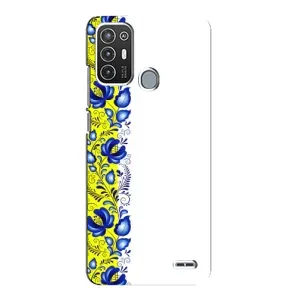 Силиконовый Чехол на ZTE Blade A72 с картинкой Вышиванки (Желто-синяя вышиванка)