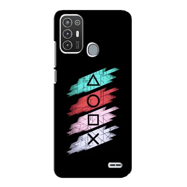 Чехол с рисунком «Значки Sony» для ZTE Blade A72 Чехол с рисунком «Значки Sony» для ZTE Blade A72